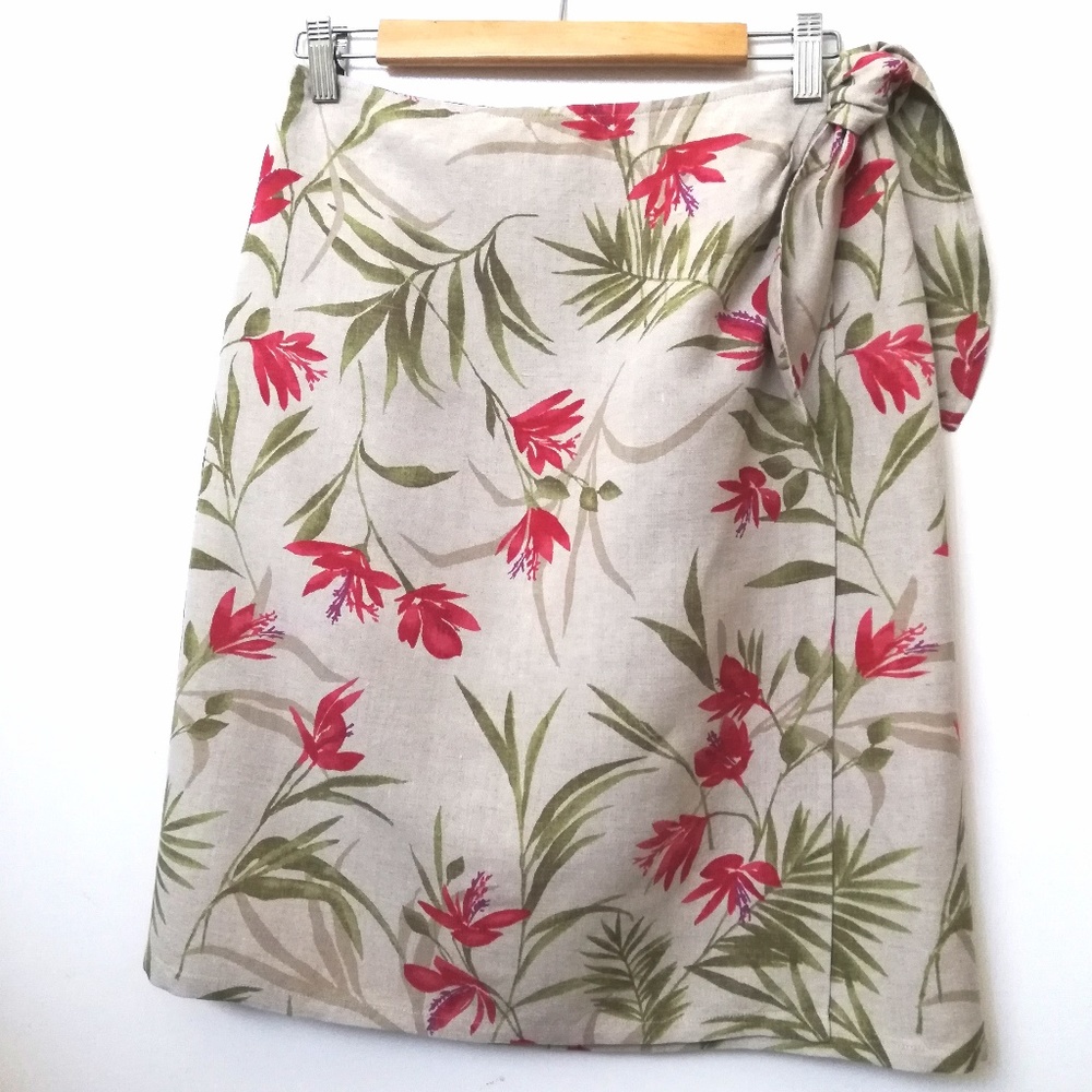 Liz Claiborne Linen Midi Skirt - Picture 2 of 8